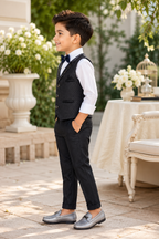 Waistcoat with satin-style lapels