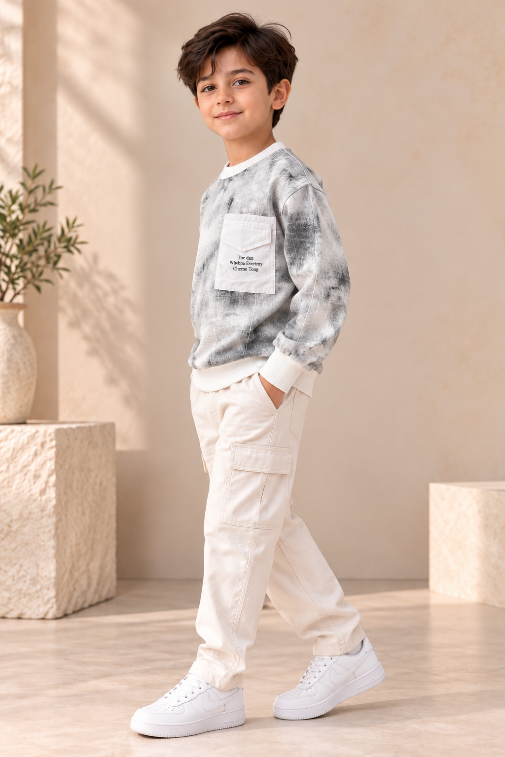 Sweatshirt Grey Printed