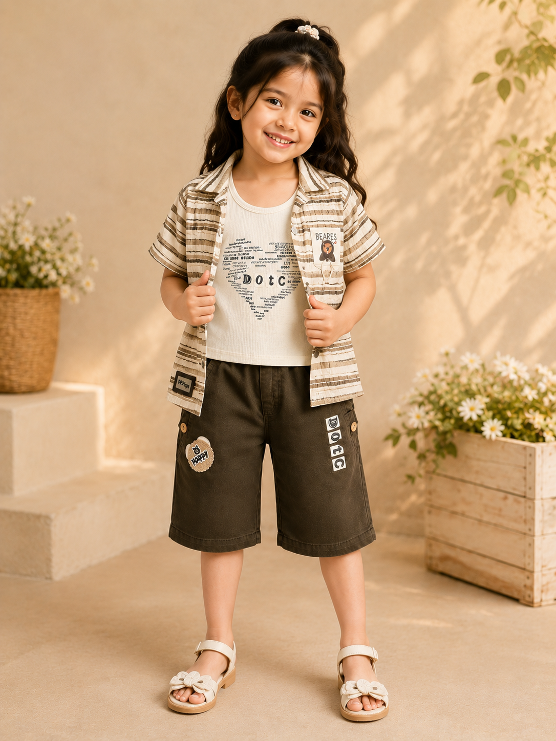Girls Top Capri Set