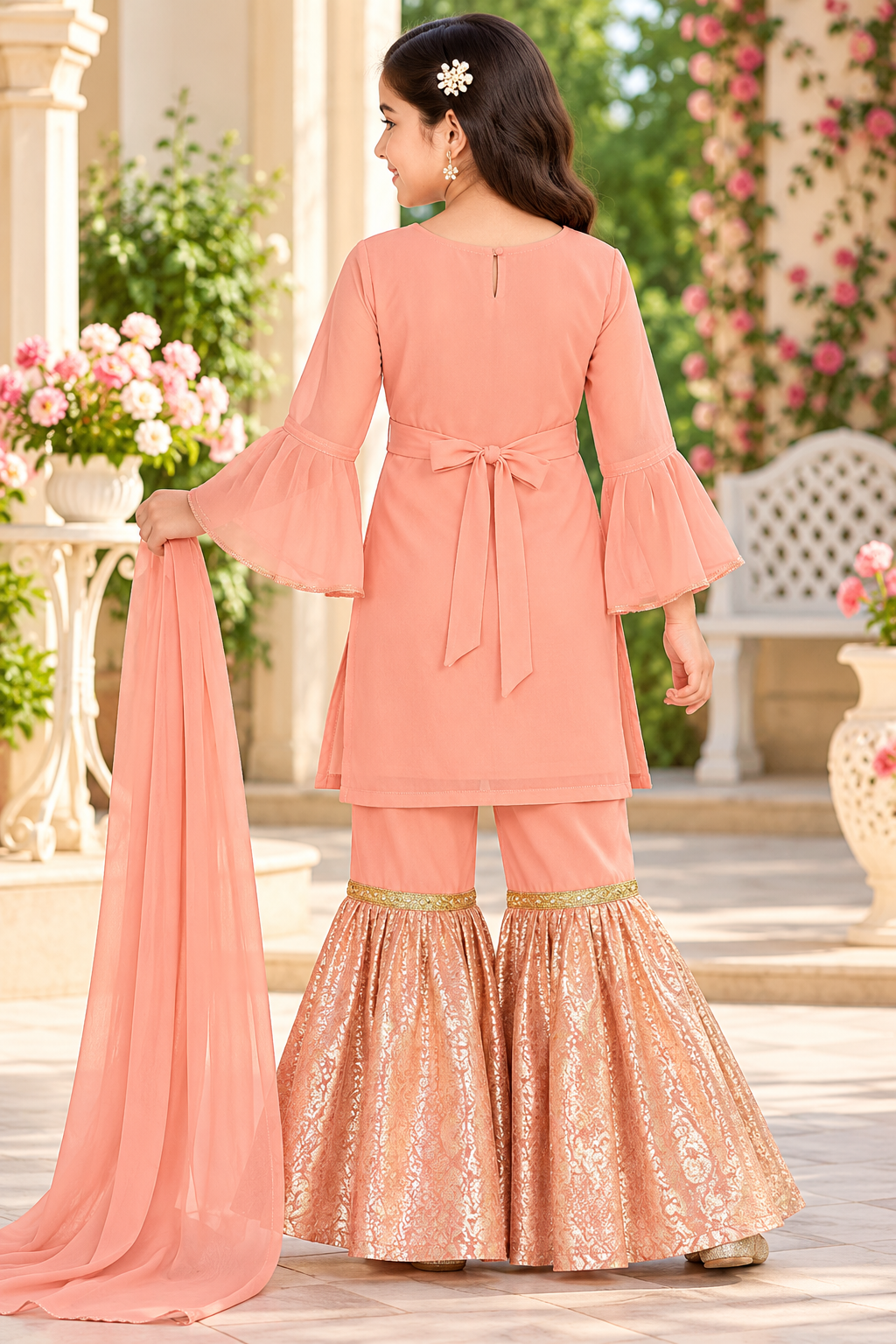 Embroidered Kurta & Garara Set