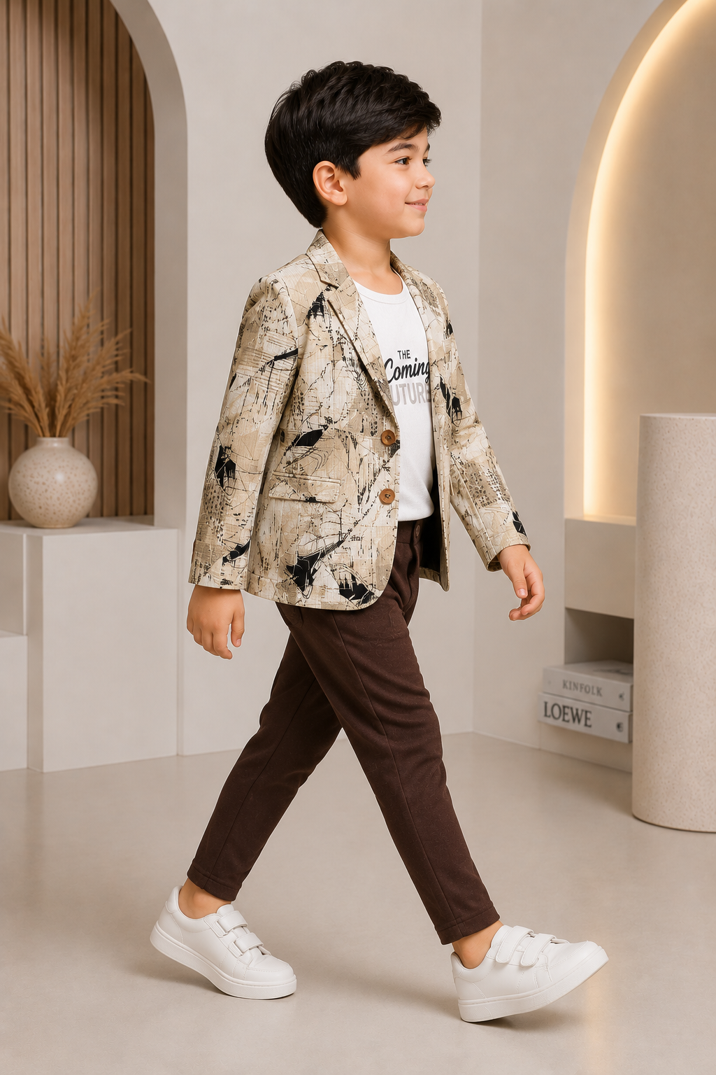Printed Blazer & Trouser Set