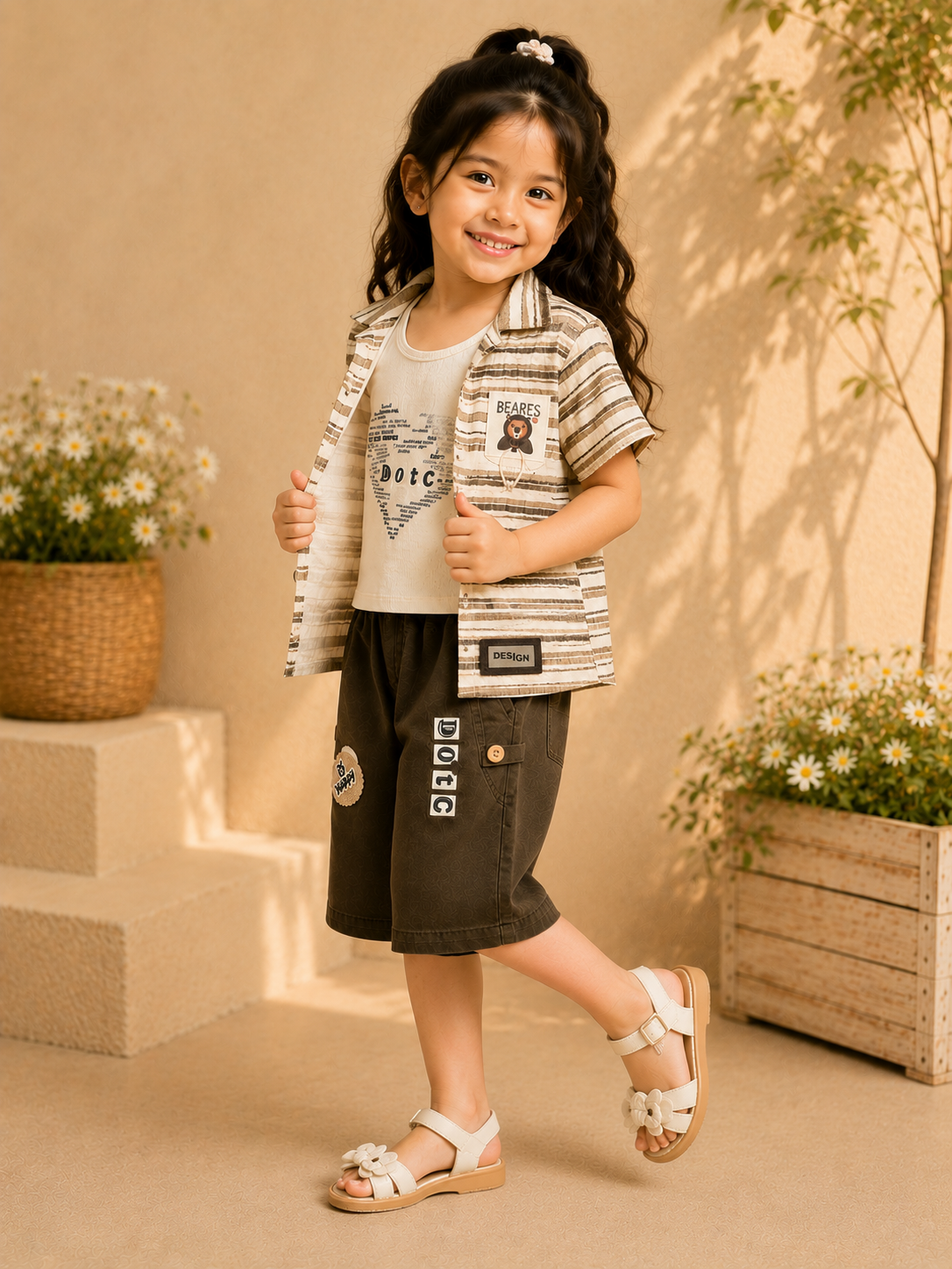 Girls Top Capri Set