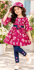 Girls’ Floral Tunic Set