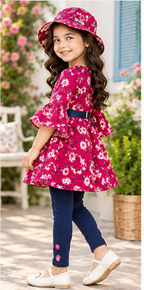 Girls’ Floral Tunic Set