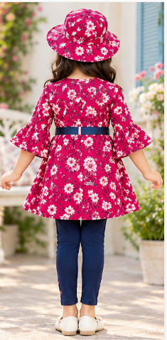 Girls’ Floral Tunic Set