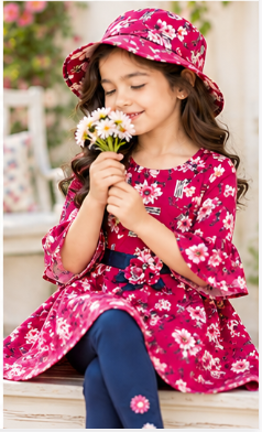 Girls’ Floral Tunic Set