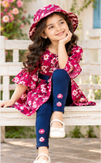 Girls’ Floral Tunic Set