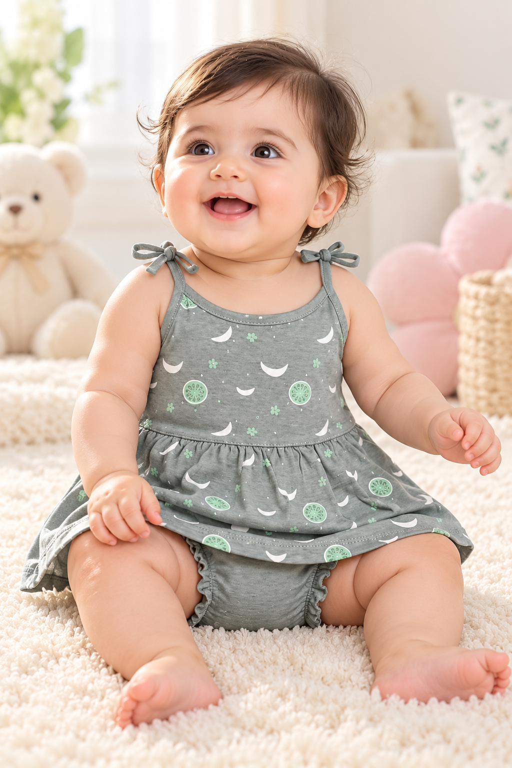 Baby Girl Floral Print Frock Set