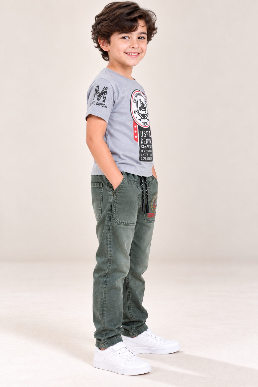 T-Shirt & Denim Jogger Set