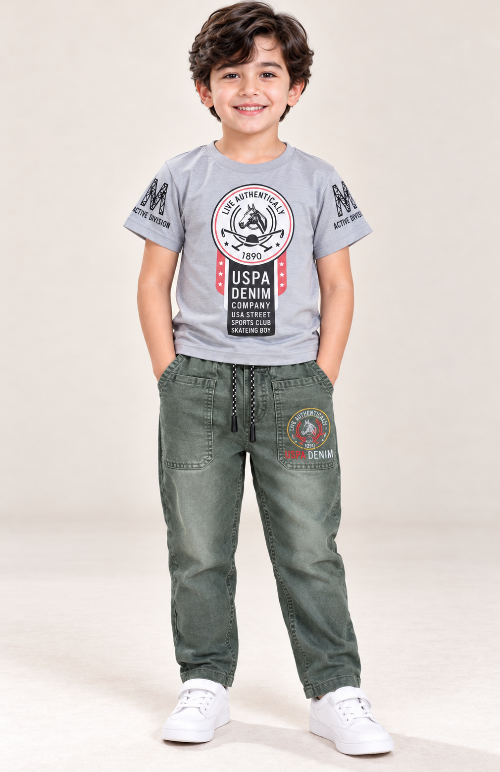 T-Shirt & Denim Jogger Set