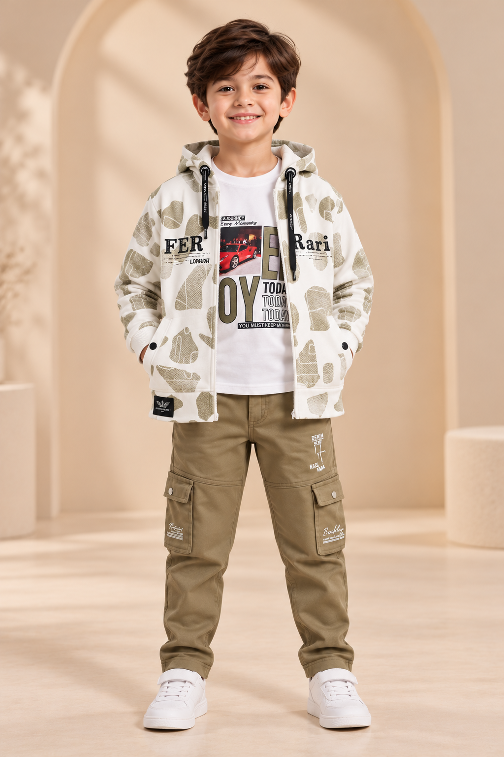 Hoodie with Cargo Trouser Set