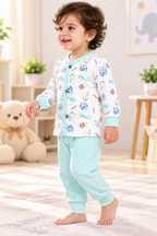 Baby Elephant Print Full-Sleeve Top  Jogger Set