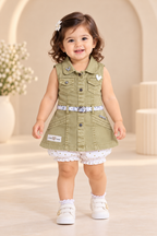 Denim Dress with Bloomer