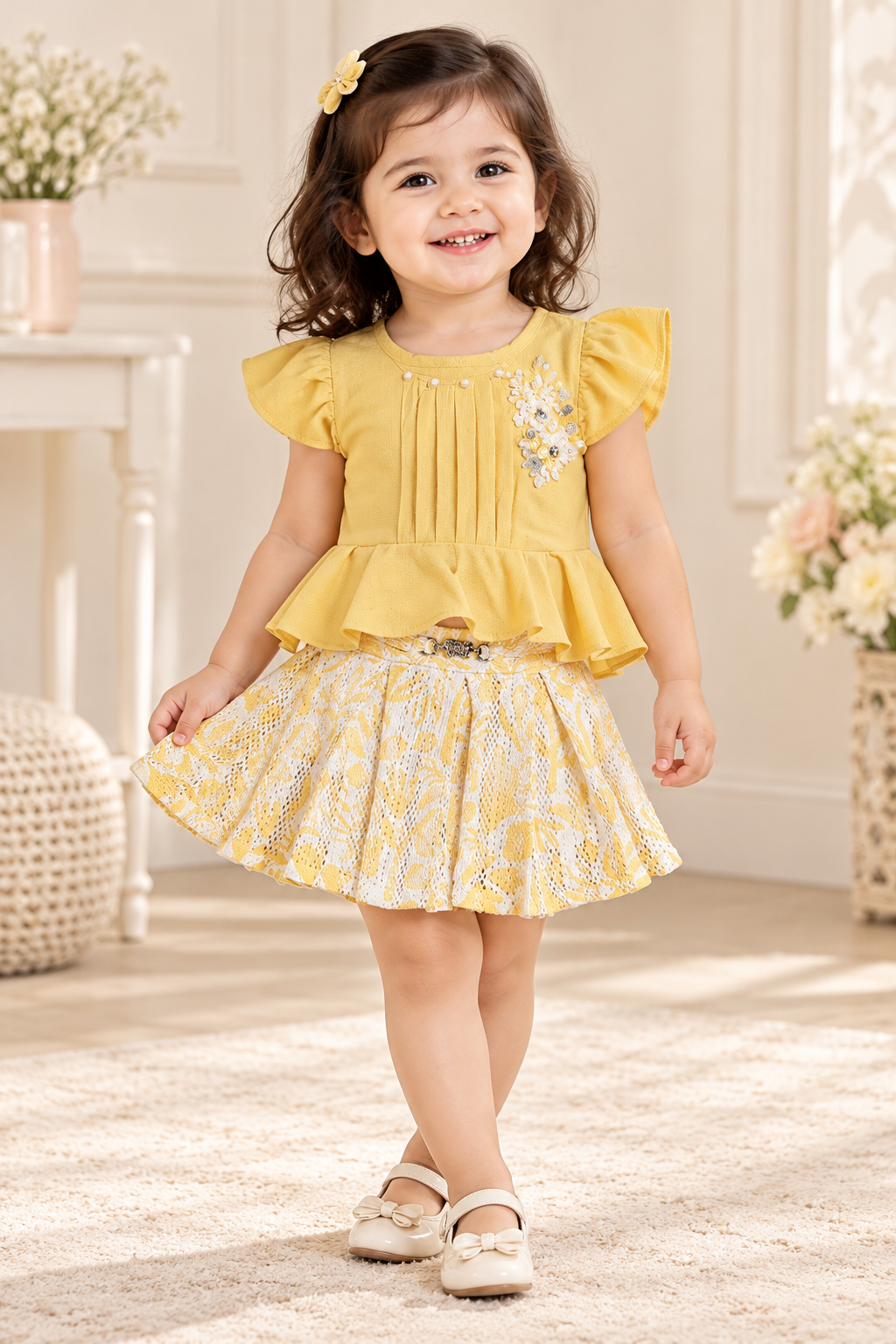 Top with Skirt Set