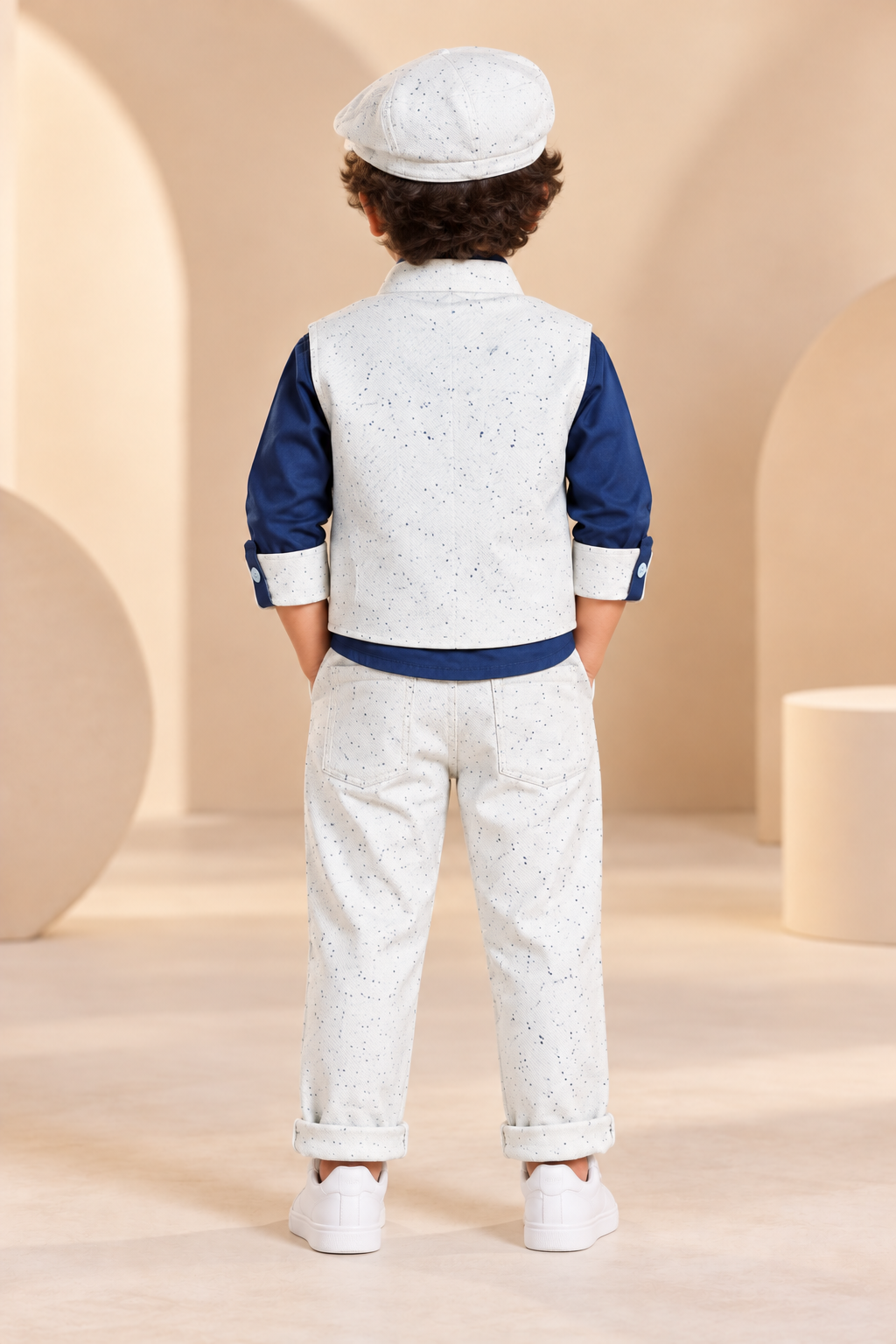Waistcoat Set with Shirt, Trousers & Cap
