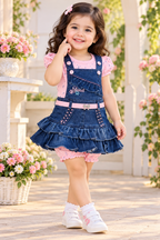 Denim Frock Set