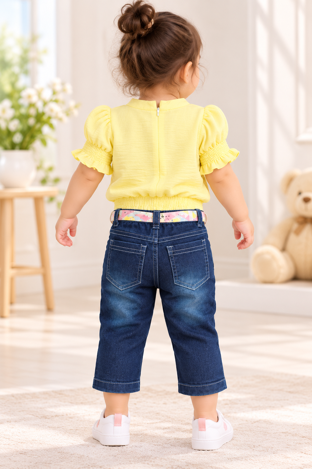 Top & B Denim Capri Set