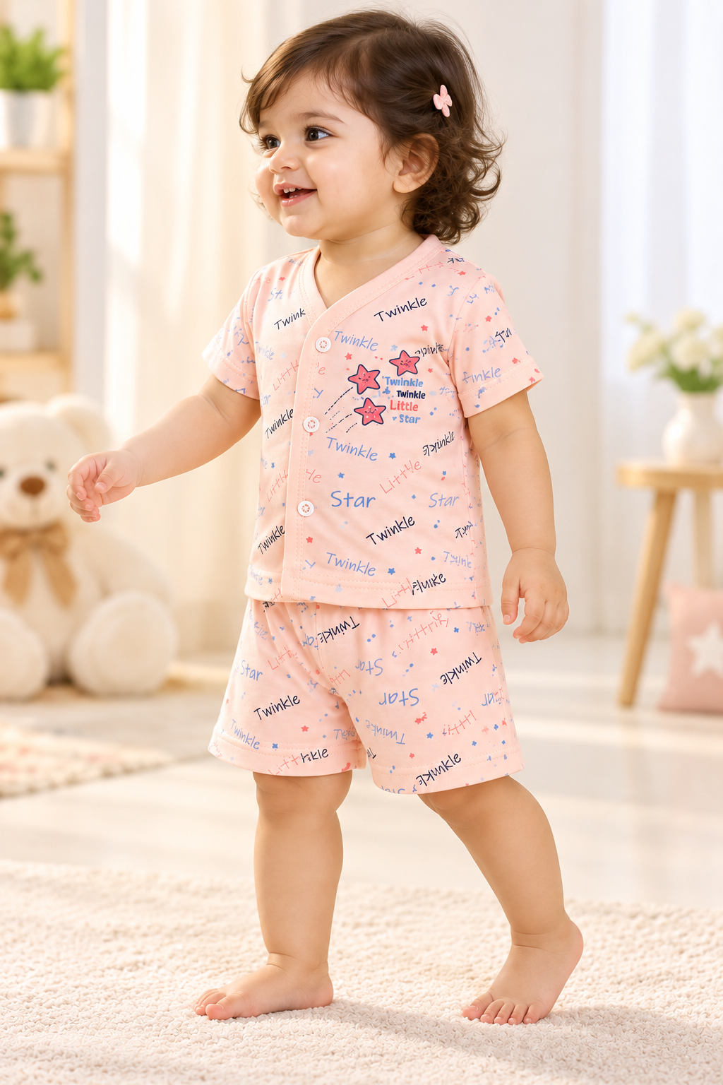 Baby Twinkle Star Print Top & Shorts Set