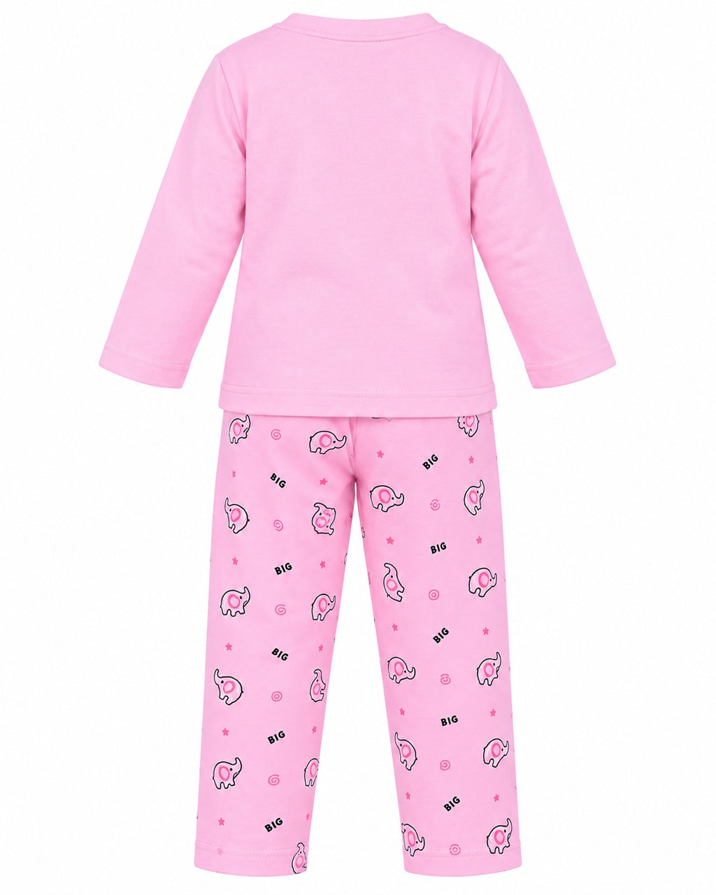 Baby Pink Elephant Print Night Suit