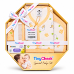 Baby Unisex Animal Print Gift Set in Hexagonal Box