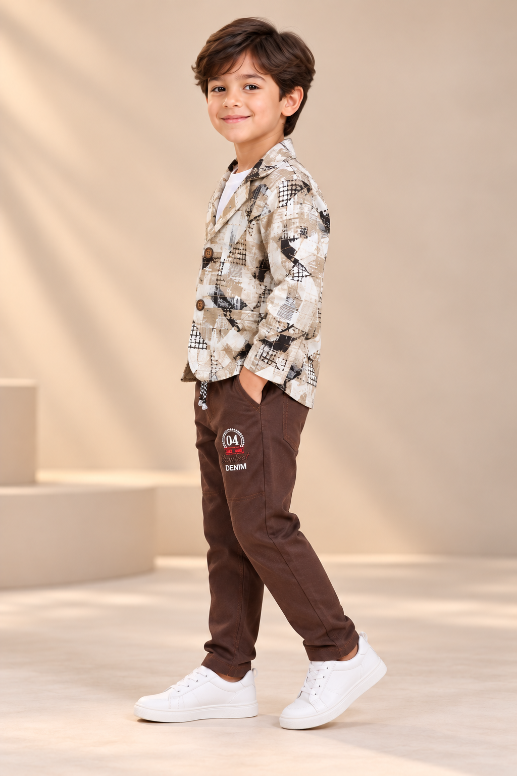 Blazer Set with T-Shirt & Pant
