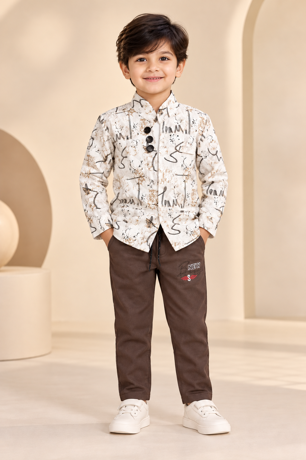 Shirt with T-Shirt & Trousers