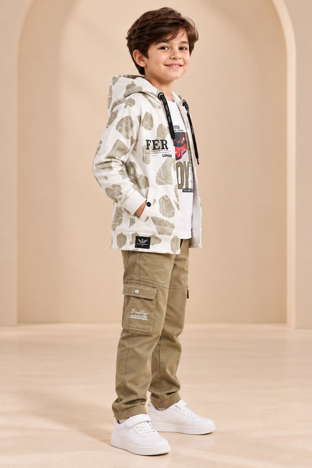 Hoodie with Cargo Trouser Set