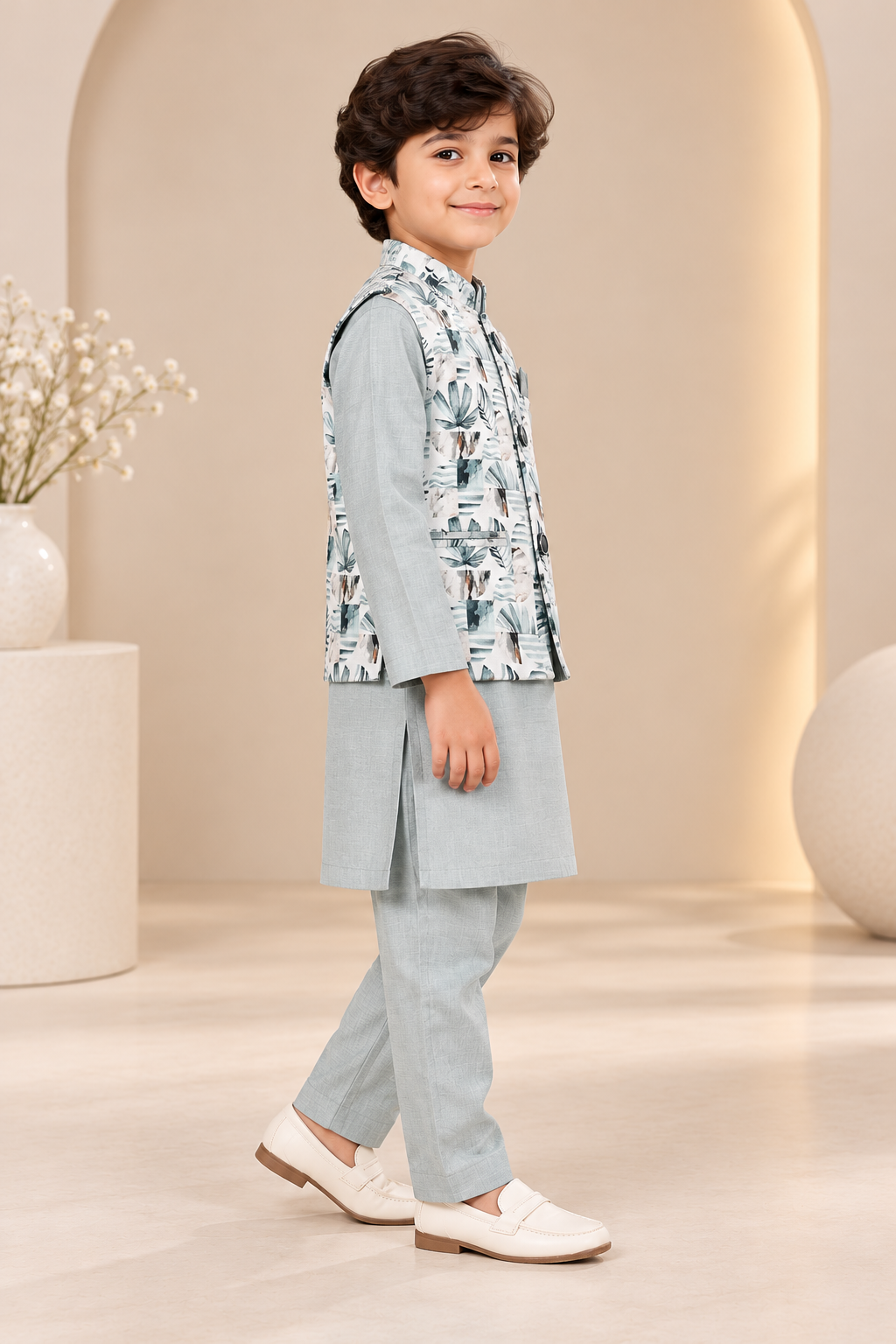 Kurta Set with Waistcoat & Trousers