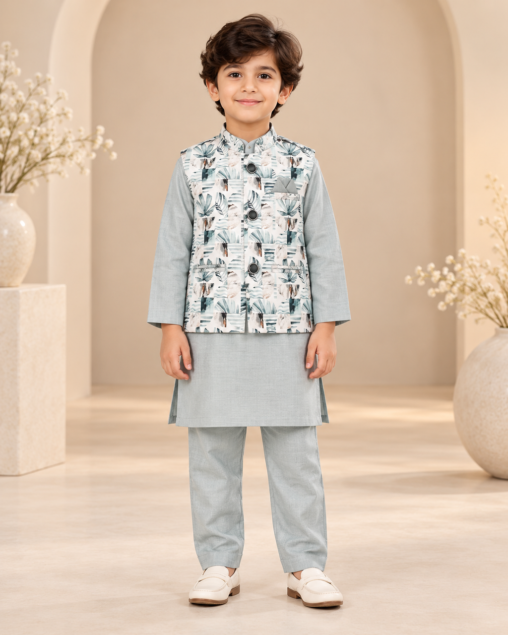 Kurta Set with Waistcoat & Trousers