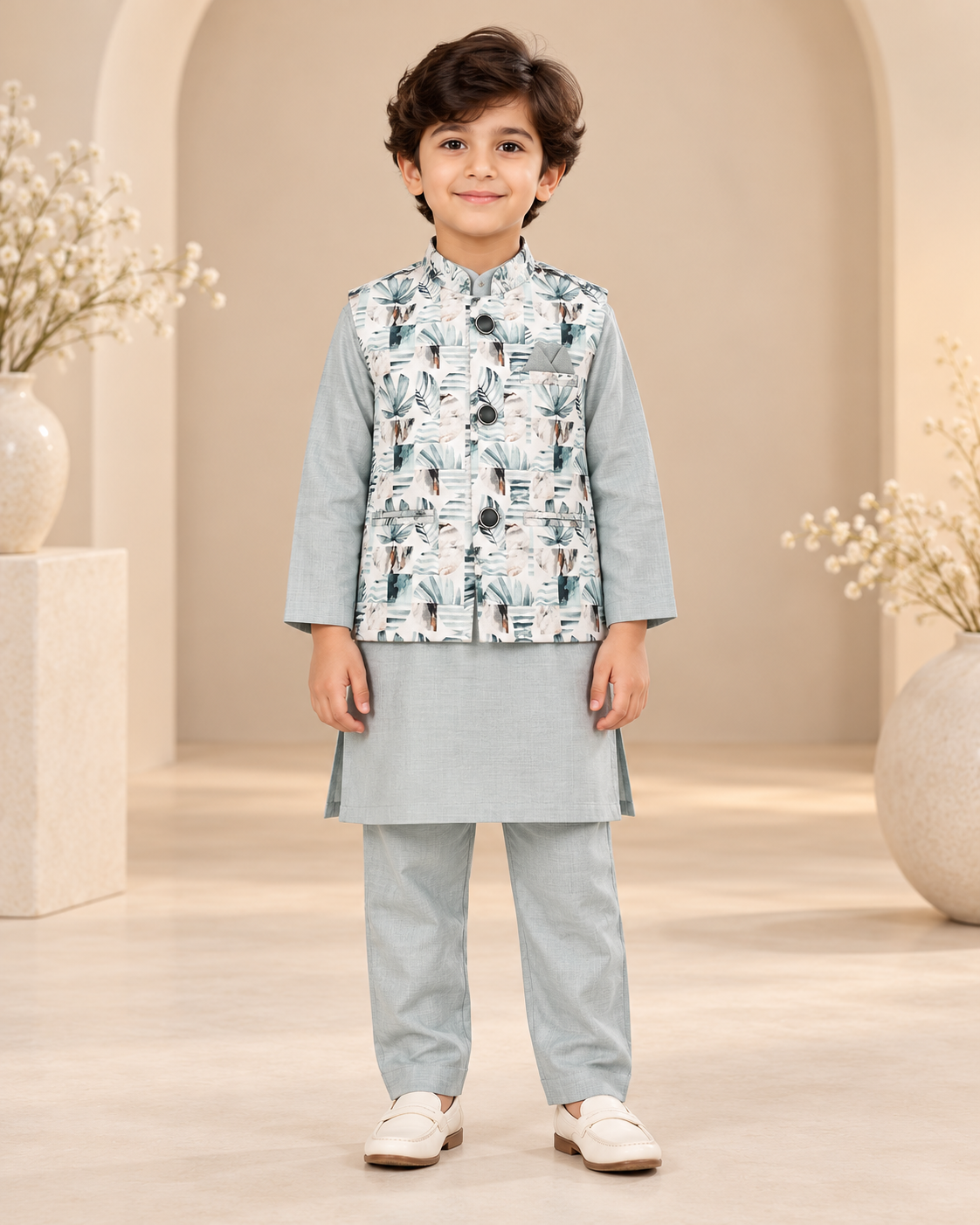 Kurta Set with Waistcoat & Trousers