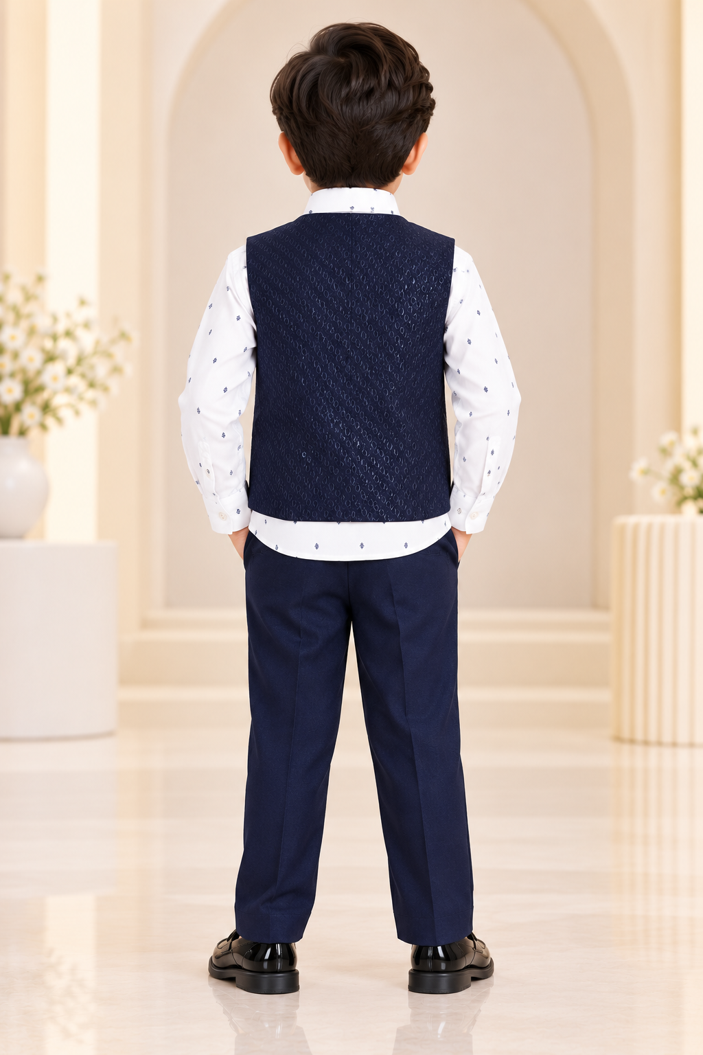 Waistcoat Set with Shirt & Trousers