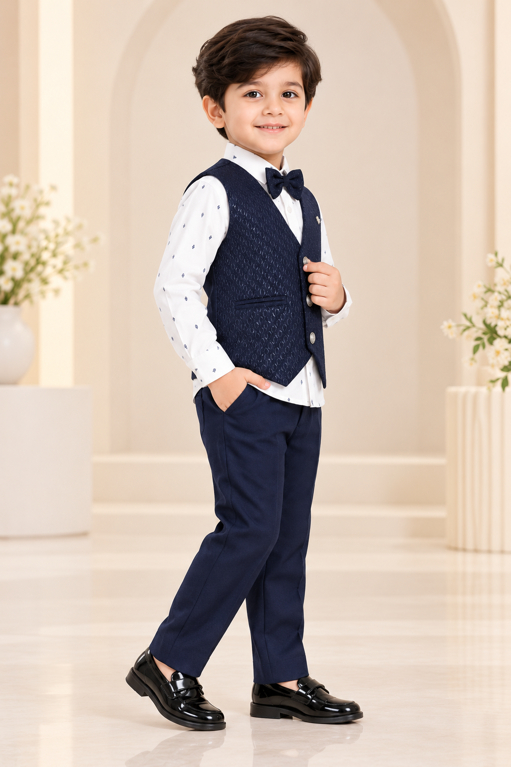 Waistcoat Set with Shirt & Trousers
