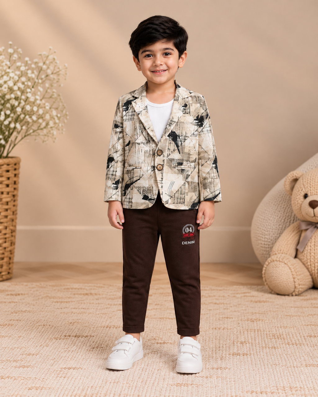 Printed Blazer & Trouser Set